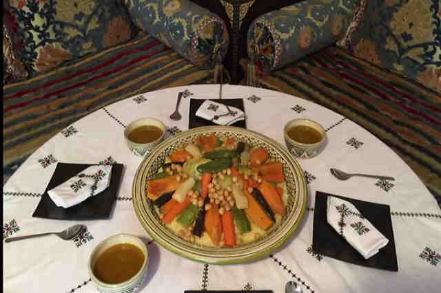 Moroccan couscous with lamb and vegetable
